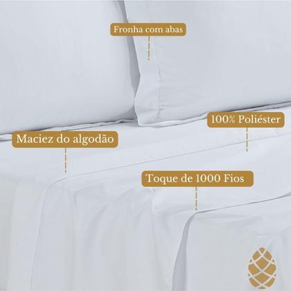 Imagem de Jogo De Cama Casal Jolitex Toque De 1000Fios Thousand 4 Pçs