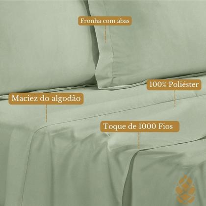 Imagem de Jogo De Cama Casal Jolitex Toque De 1000Fios Thousand 4 Pçs