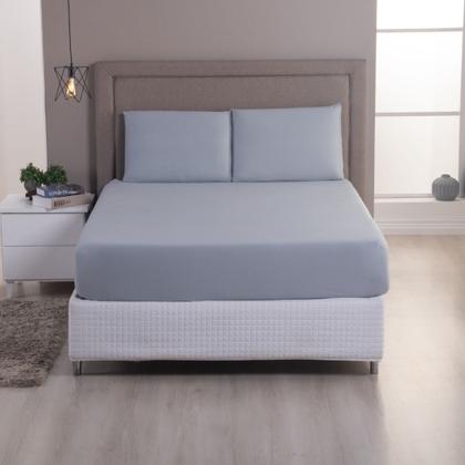 Imagem de Jogo de Cama Casal King Malha 100% Algodão 03 Peças Com Elástico