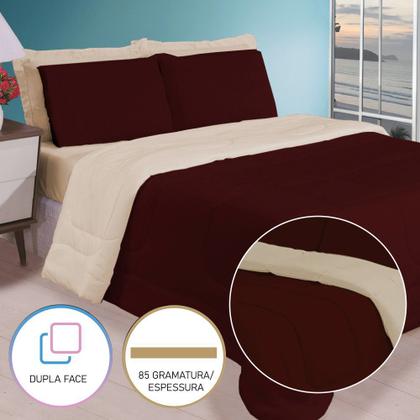 Imagem de Jogo de Cama Casal/queen para Calor de Verão com Edredom Lençol Fronha Função Cobre Leito e Cobertor