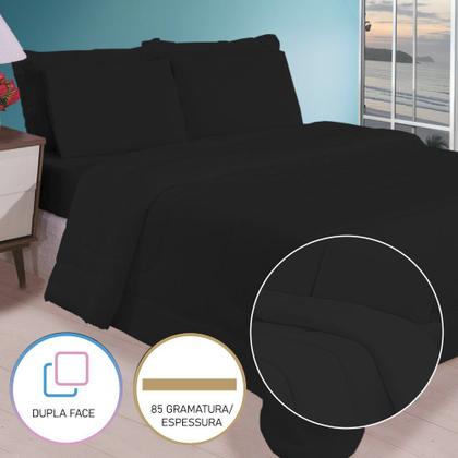 Imagem de Jogo de Cama Casal/queen para Calor de Verão com Edredom Lençol Fronha Função Cobre Leito e Cobertor