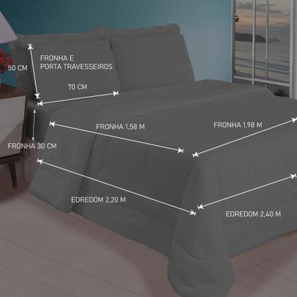 Imagem de Jogo de Cama Casal/queen para Calor de Verão com Edredom Lençol Fronha Função Cobre Leito e Cobertor