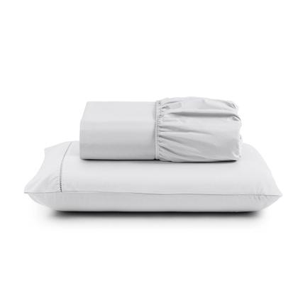 Imagem de Jogo de Cama Classic Solteiro Percal 400 Fios Ponto Palito 02 Peças, Antiácaro, Toque Macio e Confortável