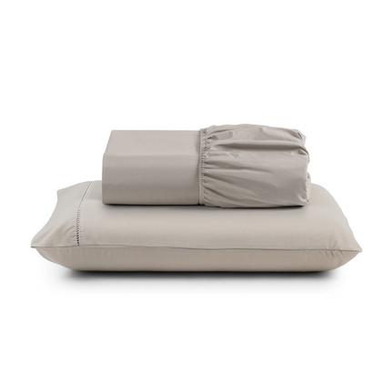 Imagem de Jogo de Cama Classic Solteiro Percal 400 Fios Ponto Palito 02 Peças, Antiácaro, Toque Macio e Confortável