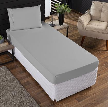 Imagem de Jogo de Cama Classic Solteiro Percal 400 Fios Ponto Palito 02 Peças, Antiácaro, Toque Macio e Confortável