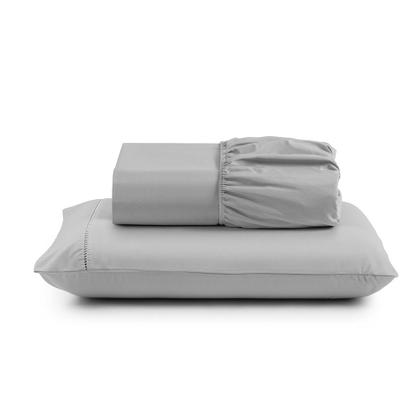 Imagem de Jogo de Cama Classic Solteiro Percal 400 Fios Ponto Palito 02 Peças, Antiácaro, Toque Macio e Confortável