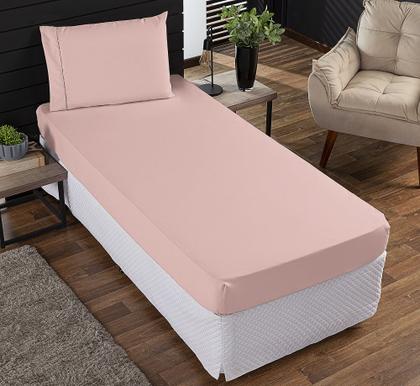 Imagem de Jogo de Cama Classic Solteiro Percal 400 Fios Ponto Palito 02 Peças, Antiácaro, Toque Macio e Confortável