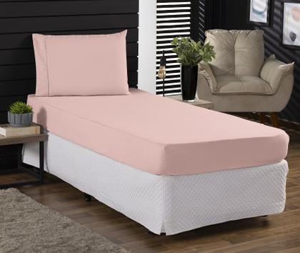 Imagem de Jogo de Cama Classic Solteiro Percal 400 Fios Ponto Palito 02 Peças, Antiácaro, Toque Macio e Confortável