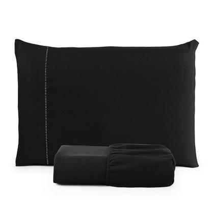 Imagem de Jogo de Cama Classic Solteiro Percal 400 Fios Ponto Palito 02 Peças, Antiácaro, Toque Macio e Confortável