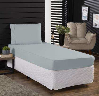 Imagem de Jogo de Cama Classic Solteiro Percal 400 Fios Ponto Palito 02 Peças, Antiácaro, Toque Macio e Confortável