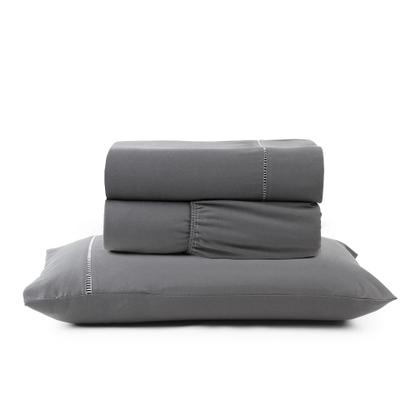 Imagem de Jogo de Cama Classic Solteiro Percal 400 Fios Ponto Palito 03 Peças, Antiácaro, Antipilling com Toque Macio