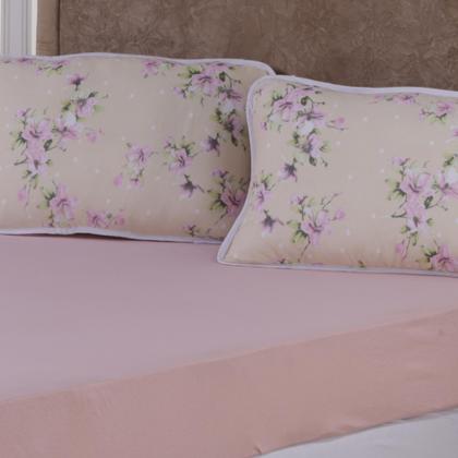 Imagem de Jogo de Cama Confort Exclusivo Solteiro 2 Pç Com Elástico Malha 100% Algodão Toque Macio Uso Diário