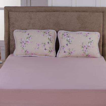 Imagem de Jogo de Cama Confort Exclusivo Solteiro 2 Pç Com Elástico Malha 100% Algodão Toque Macio Uso Diário