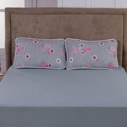 Imagem de Jogo de Cama Confort Exclusivo Solteiro 2 Pç Com Elástico Malha 100% Algodão Toque Macio Uso Diário