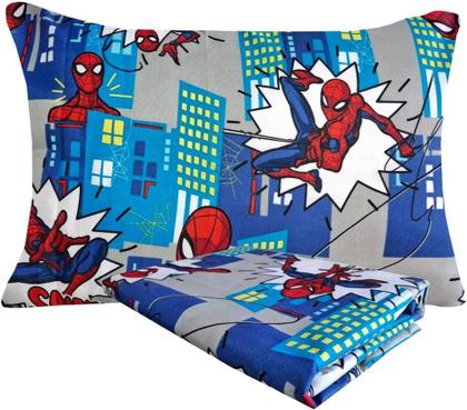 Imagem de Jogo de Cama Infantil Homem Aranha 2 Peças 150 Fios Lepper