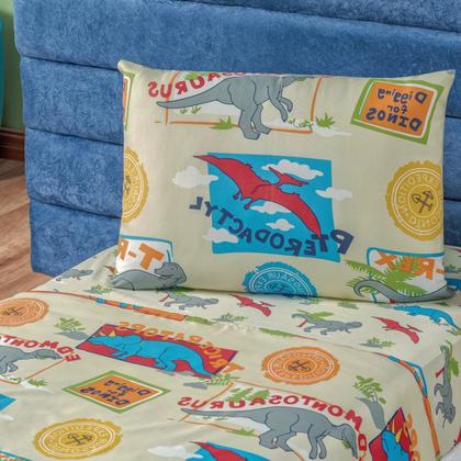 Imagem de Jogo de Cama Infantil Solteiro Bouti Kids 02 Pçs Dino