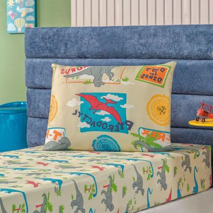 Imagem de Jogo de Cama Infantil Solteiro Bouti Kids 02 Pçs Dino
