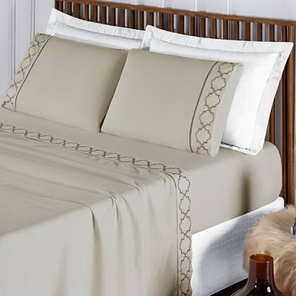 Imagem de Jogo de Cama King Infinity 400 Fios 04 Peças Caqui
