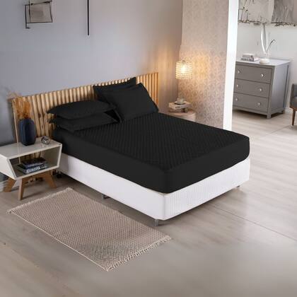 Imagem de Jogo De Cama King Kit Capa Matelado Acolchoado Elástico