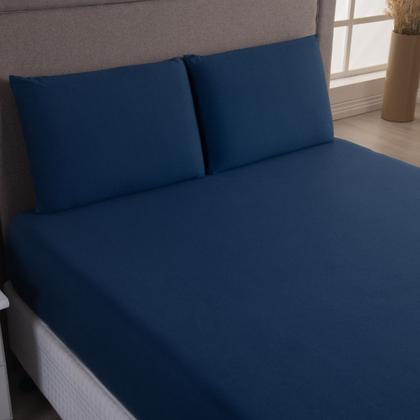 Imagem de Jogo de Cama King Malha 100% Algodão c/ Elastico 04 Pçs