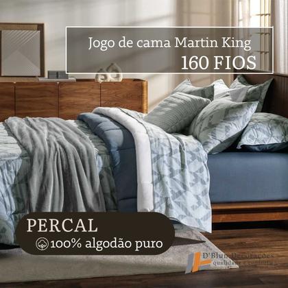 Imagem de Jogo De Cama King Size Lençol 100% Algodão 4 Peças Martin 160 Fios Karsten