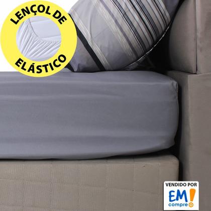 Imagem de Jogo de Cama Lençol 4 Peças Casal Com Elástico Estampado 138x188x30cm - BF Colchões