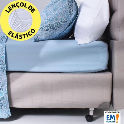 Imagem de Jogo de Cama Lençol 4 Peças Casal Com Elástico Estampado 138x188x30cm - BF Colchões