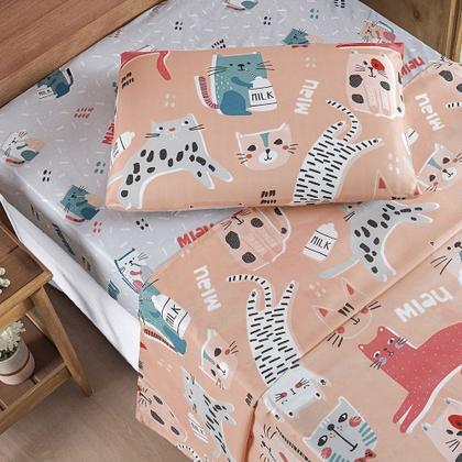 Imagem de Jogo de Cama Lençol Bouti Infantil Kids Solteiro 03 Peças 100% Poliéster - Gatinha