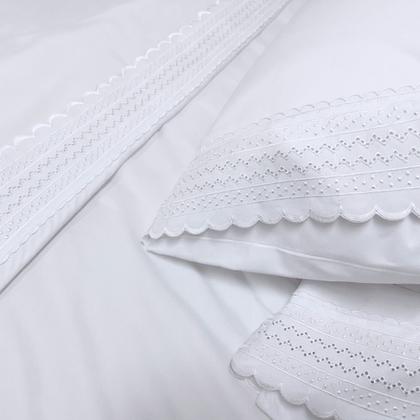 Imagem de Jogo de Cama Lençol Casal Micro Percal 300 fios com 4 Peças Premium - BF Colchões