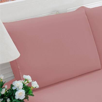 Imagem de Jogo de cama Lençol Casal Pati Liso 03 Peças Rose
