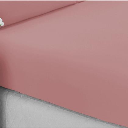 Imagem de Jogo de cama Lençol Casal Pati Liso 03 Peças Rose