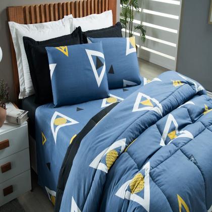 Imagem de Jogo de Cama Lençol HYPERCAL 400 FIOS CASAL PADRÃO ESTAMPADO 4 PEÇAS - ESTAMPAS SORTIDAS