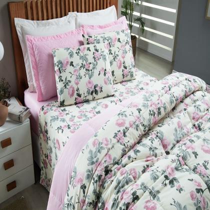 Imagem de Jogo de Cama Lençol HYPERCAL 400 FIOS CASAL PADRÃO ESTAMPADO 4 PEÇAS - ESTAMPAS SORTIDAS