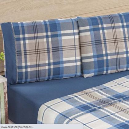 Imagem de Jogo De Cama Lençol King Box 400 Fios 3 Pecas Estampado