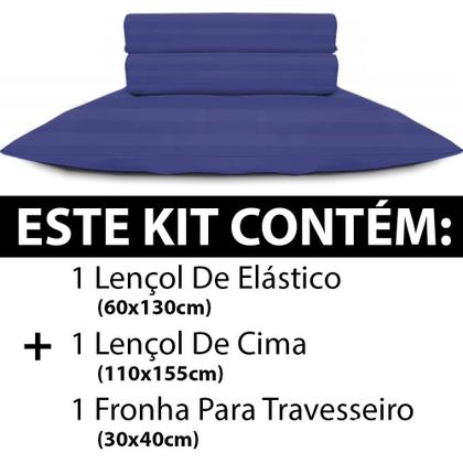 Imagem de Jogo De Cama Lençol Para Berço Bebê 100% Algodão Percal 300 Fios Premium 60x130cm  - BF Colchões
