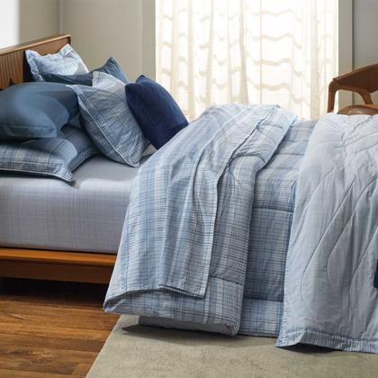 Imagem de Jogo de Cama Lençol Solteiro 100% Algodão Percal 200 Fios Samuel 3 Peças Karsten