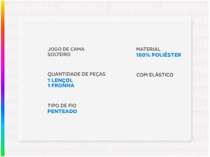 Imagem de Jogo de Cama Lençol Solteiro Jolitex Toque De Seda 300 Fios 2Pçs
