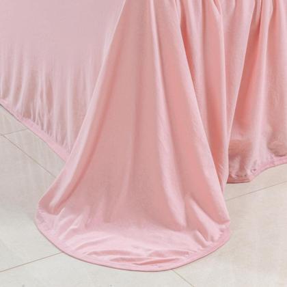 Imagem de Jogo de Cama Liso Lençol 03 e 04 Pçs Malha 100% Algodão Fio Penteado 30/1