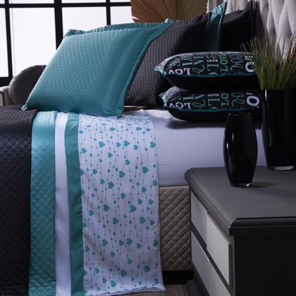 Imagem de Jogo de Cama Love Tiffany Branco King 04 Peças - Micropercal 180 Fios
