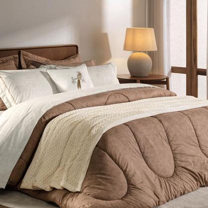 Imagem de Jogo de cama Queen 100% algodão Percal 200 Fios Karsten 4Pçs