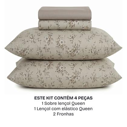 Imagem de Jogo de Cama Queen 4 Peças 150 Fios Camesa