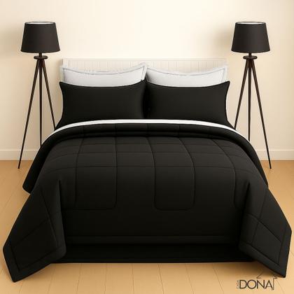 Imagem de Jogo de Cama Queen 6 Peças com Edredom Dupla Face Macio e Confortável Casa Dona