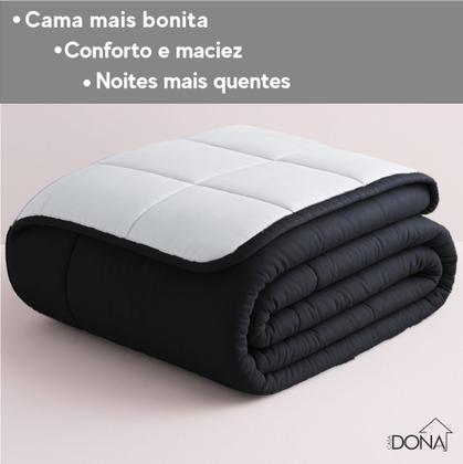 Imagem de Jogo de Cama Queen 6 Peças com Edredom Dupla Face Macio e Confortável Casa Dona