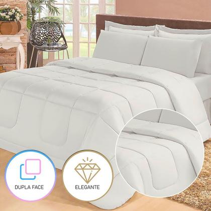 Imagem de Jogo de Cama Queen com Edredom Lençol Fronha Função Cobre Leito e Cobertor