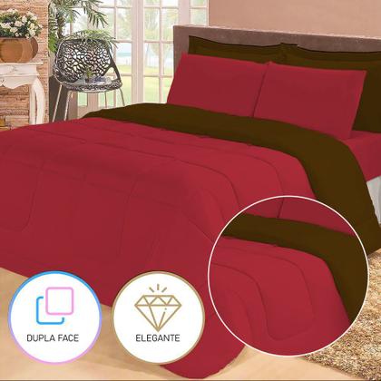 Imagem de Jogo de Cama Queen com Edredom Lençol Fronha Função Cobre Leito e Cobertor