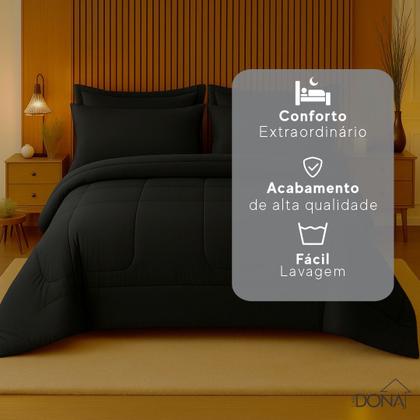 Imagem de Jogo de Cama Queen com Edredom Lençol Fronha Função Cobre Leito e Cobertor