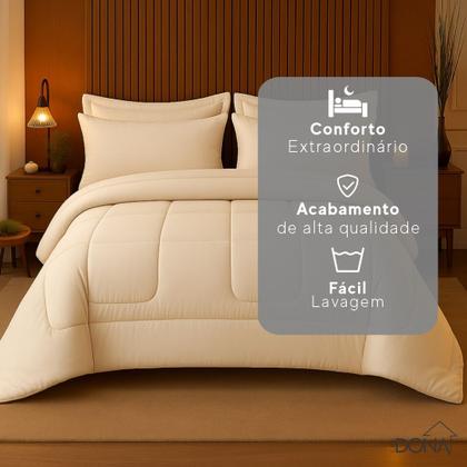 Imagem de Jogo de Cama Queen com Edredom Lençol Fronha Função Cobre Leito e Cobertor