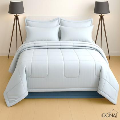 Imagem de Jogo de Cama Queen com Edredom Lençol Fronha Função Cobre Leito e Cobertor