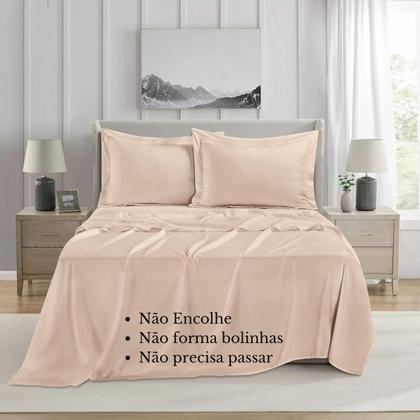 Imagem de Jogo De Cama Queen Jolitex Toque De 1000Fios Thousand 4 Pçs