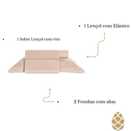 Imagem de Jogo De Cama Queen Jolitex Toque De 1000Fios Thousand 4 Pçs